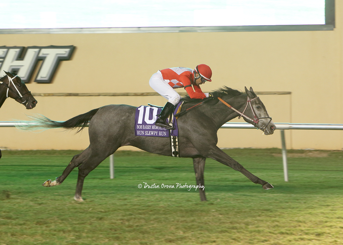 RUN SLEWPY RUN WINS BOB BARRY MEMORIAL FOR SECOND CONSECUTIVE YEAR AT REMINGTON PARK