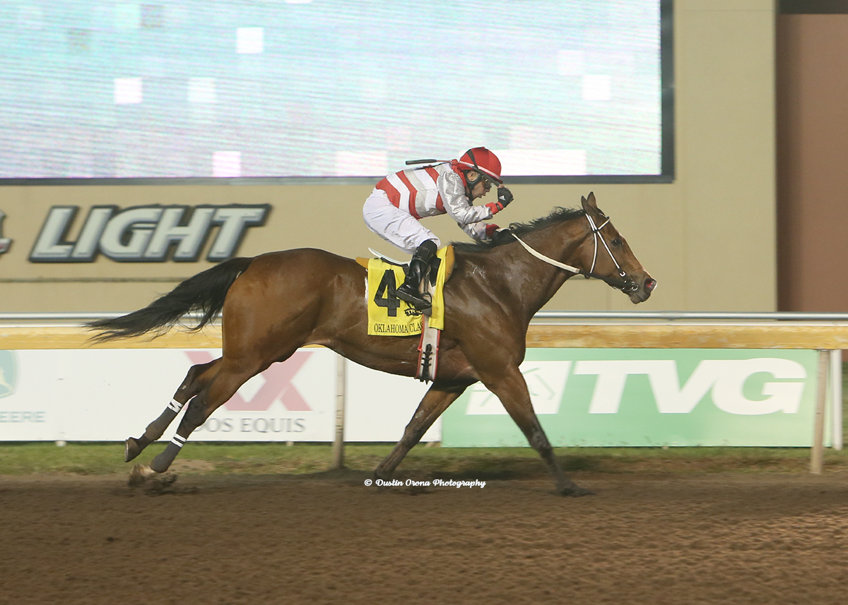FLY TO THE BANK UPSET WINNER IN OKLAHOMA CLASSICS SPRINT