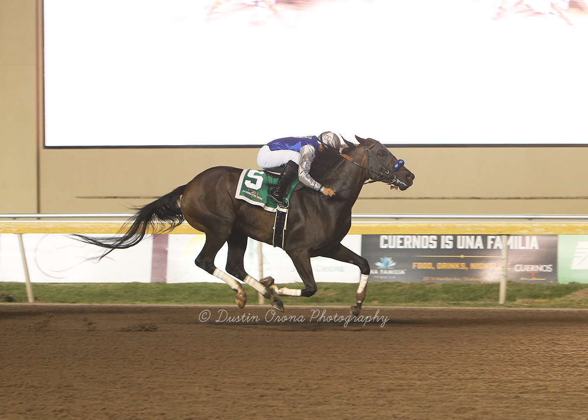 RED RIVER WITCH GOES GATE TO WIRE IN OKLAHOMA STALLION FILLIES STAKES FOR JOCKEY DAVID CABRERA, TRAINER ANDY GLADD
