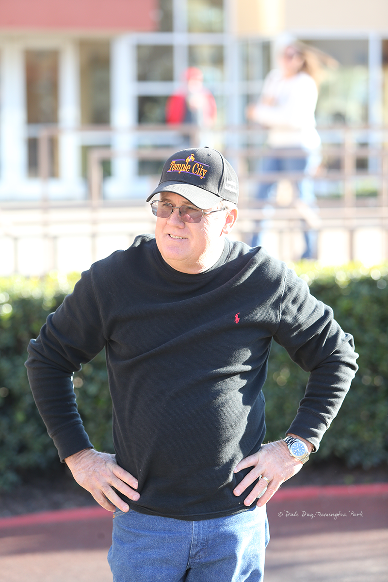 OKLAHOMA HORSE RACING HALL OF FAME TRAINER JOE OFFOLTER WORKS OKIE CODE AT REMINGTON PARK