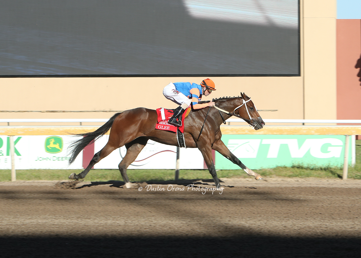TOP CONNECTIONS, HALL OF FAME TRAINER ASMUSSEN, JOCKEY ELLIOTT WIN E.L. GAYLORD MEMORIAL STAKES WITH GLEE