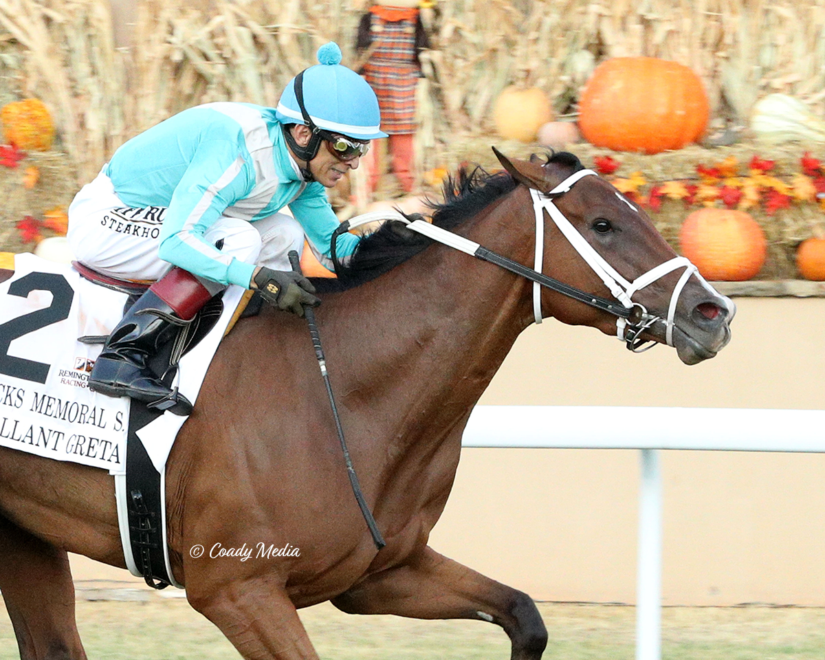 GALLANT GRETA GETS HALL OF FAME RIDE FROM JOHN VELAZQUEZ TO WIN RICKS MEMORIAL AT REMINGTON PARK