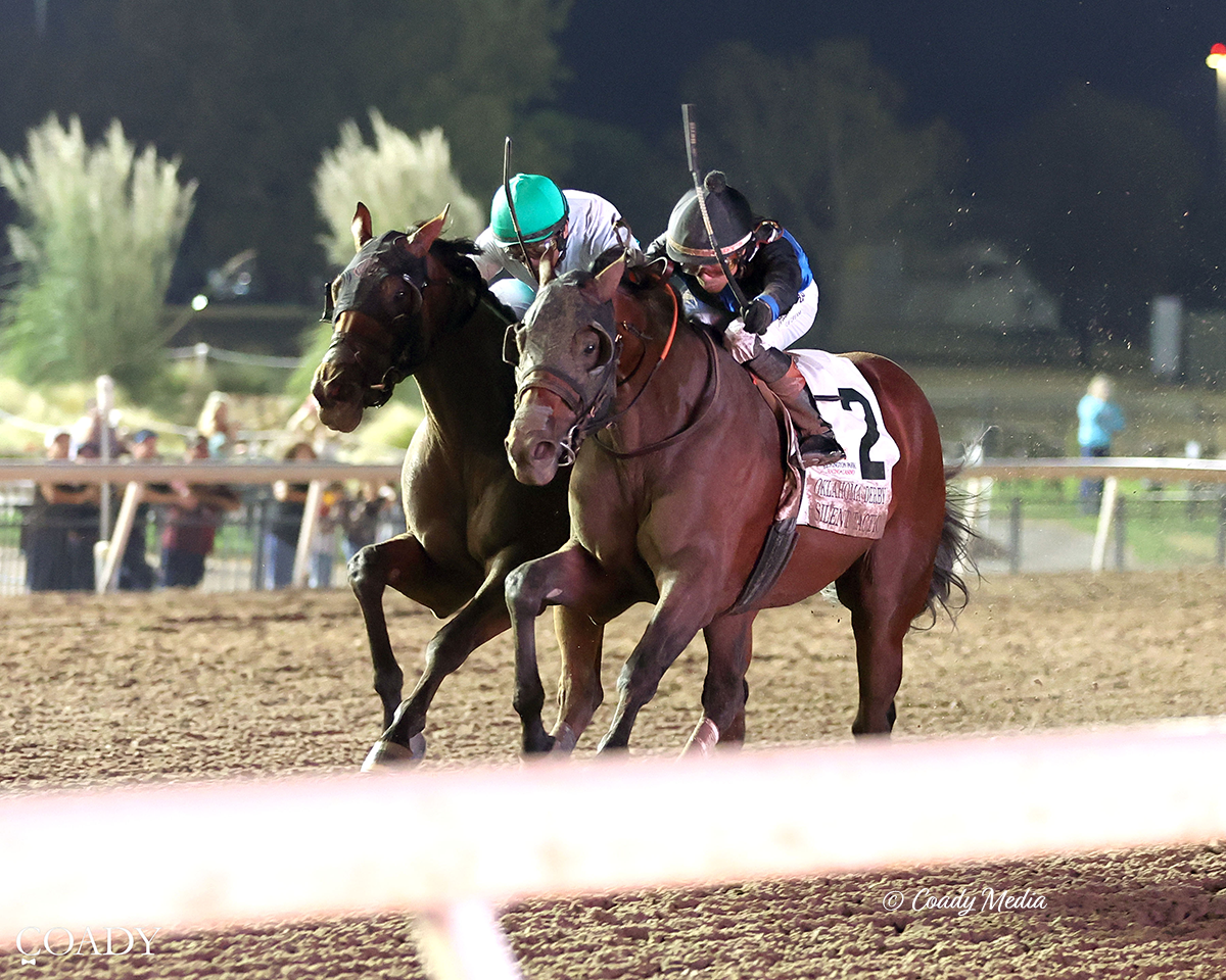 SILENT TACTIC WINS FIERCE BATTLE WITH ZIHNAL IN OKLAHOMA DERBY AT REMINGTON PARK