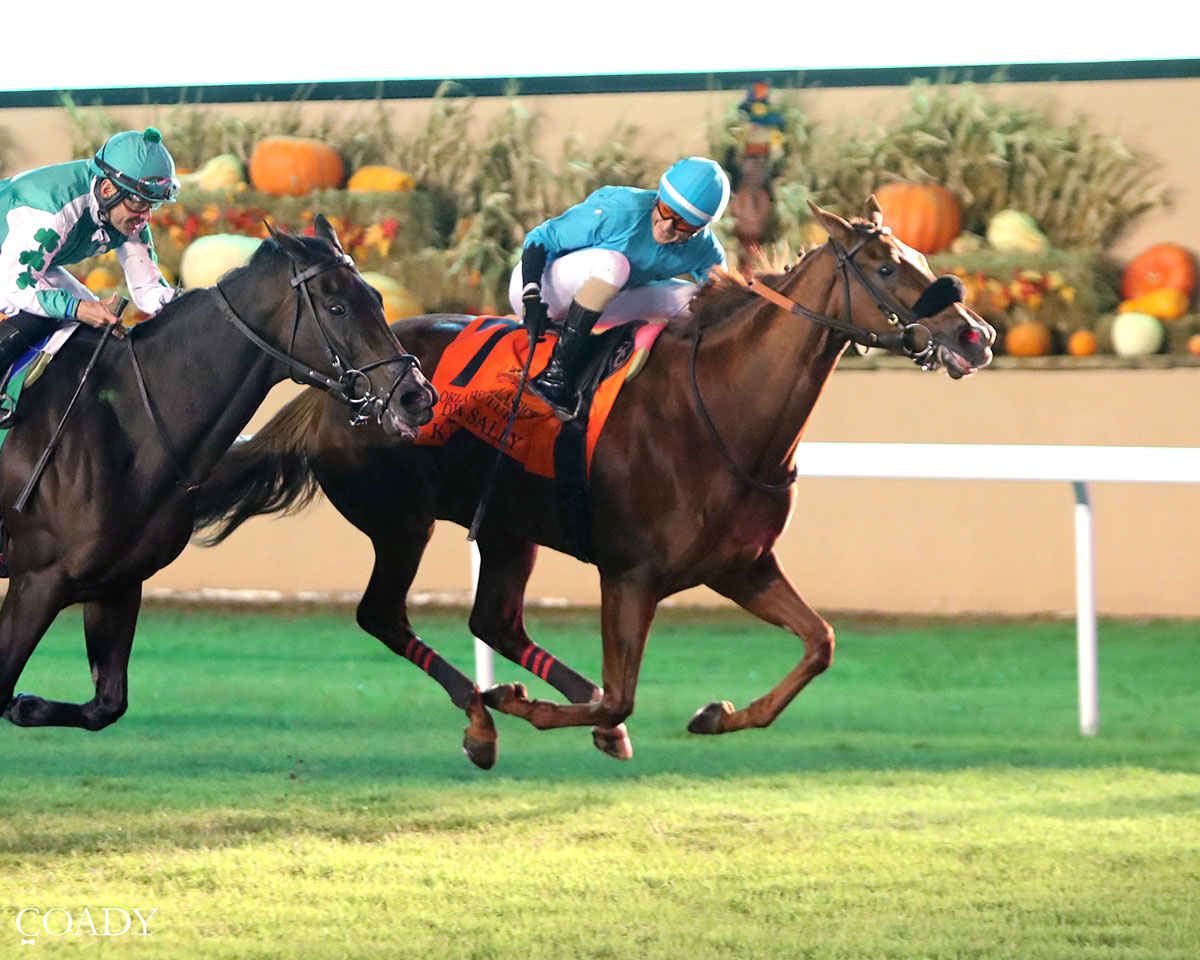 KILLA SALLY PULLS OFF UPSET, WINNING OKLAHOMA CLASSICS DISTAFF TURF AT REMINGTON PARK