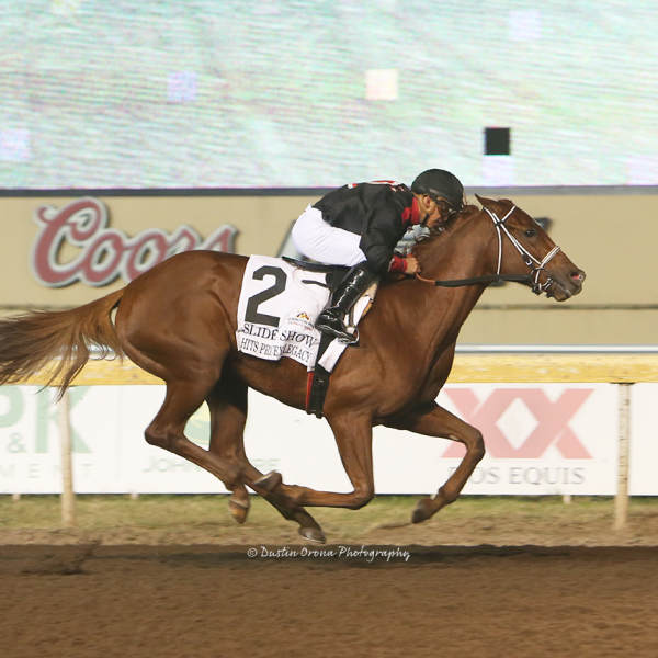 HITS PRICEY LEGACY WINS FILLY DIVISION OF OKLAHOMA STALLION STAKES AT REMINGTON PARK