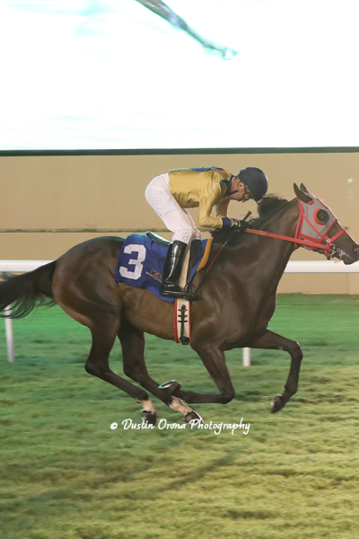 VETERAN JOCKEY LUIS QUINONEZ PUTS IN PATENTED CLOSING KICK WITH C W CHARM FOR SECOND STRAIGHT REMINGTON PARK VICTORY